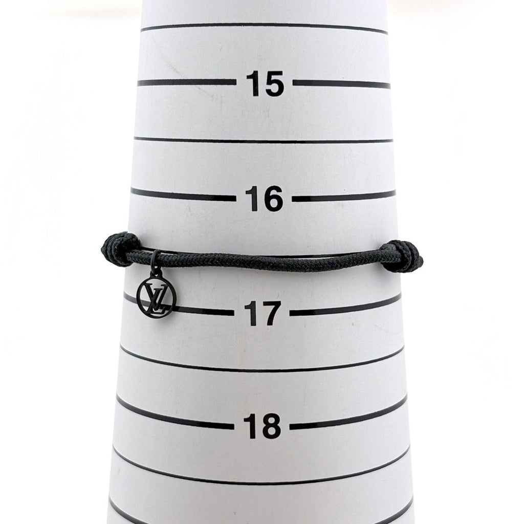 Louis Vuitton Silver Lockit Virgil Abloh Bracelet Titanium Polyester Black — view 4