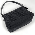 Fendi Shoulder Bag Zucchino Pattern Canvas Black — view 2