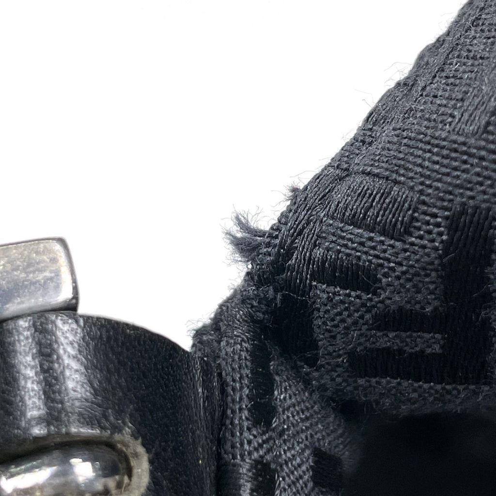 Fendi Shoulder Bag Zucchino Pattern Canvas Black — view 8