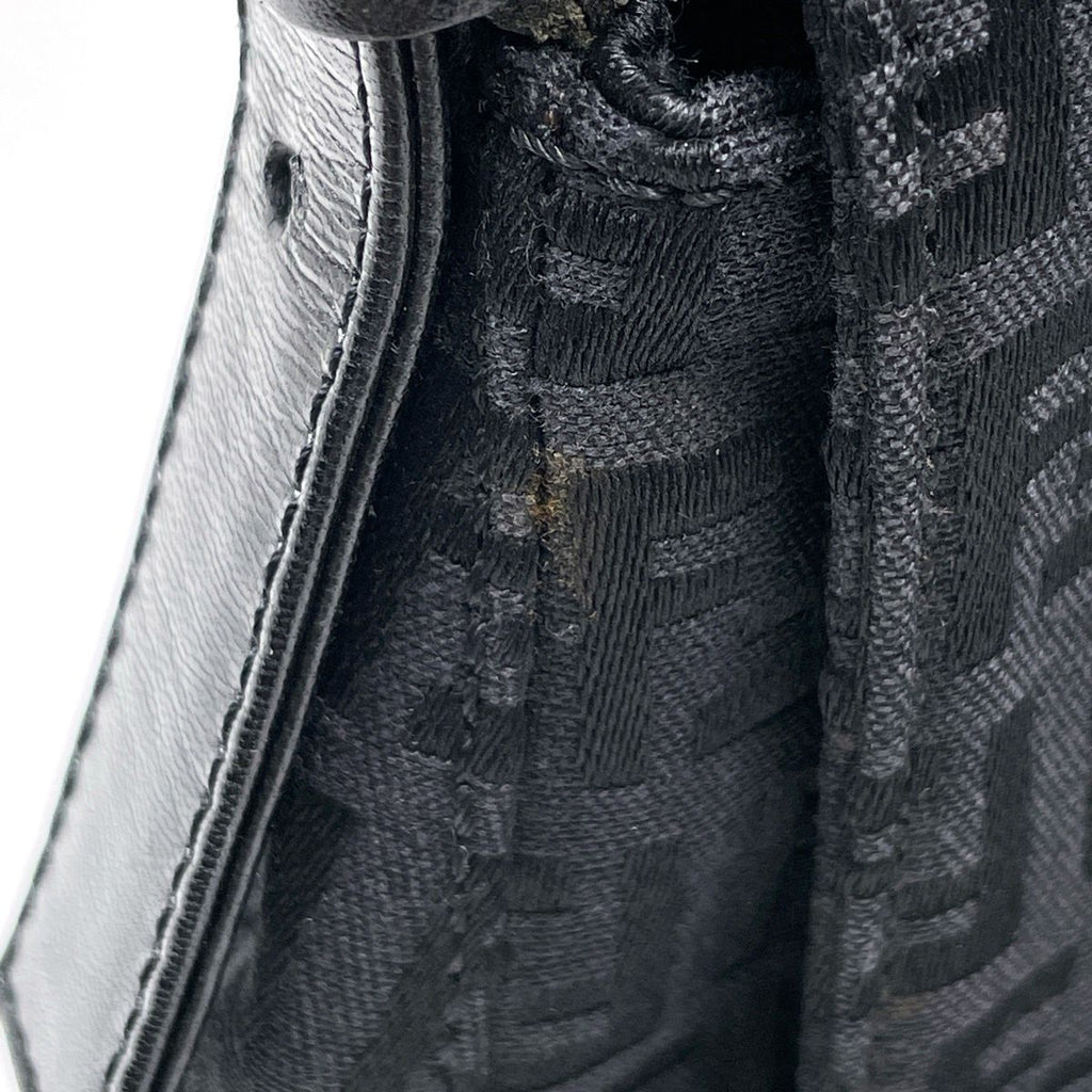 Fendi Shoulder Bag Zucchino Pattern Canvas Black — view 4