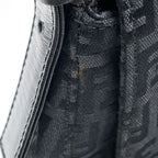 Fendi Shoulder Bag Zucchino Pattern Canvas Black — view 4