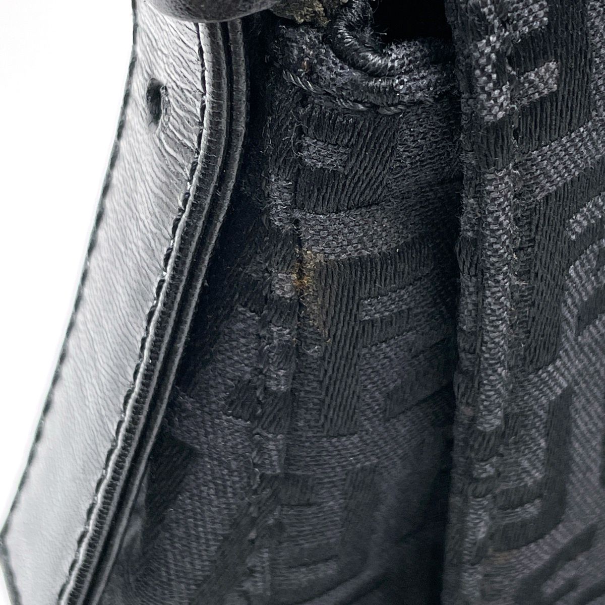 Fendi Shoulder Bag Zucchino Pattern Canvas Black — view 4