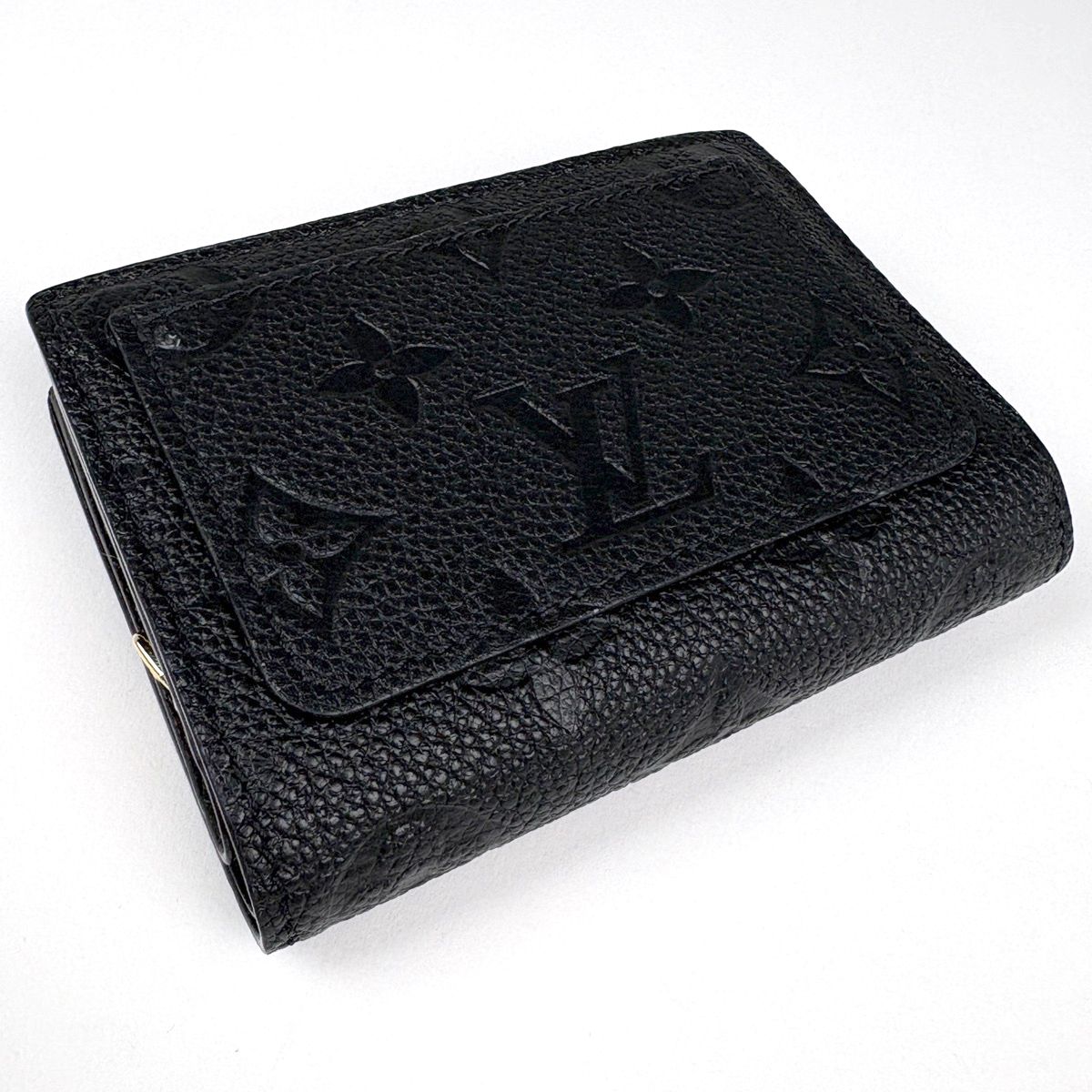 Louis Vuitton Portefeuille Clair Bifold Wallet Monogram Empreinte Noir — view 2