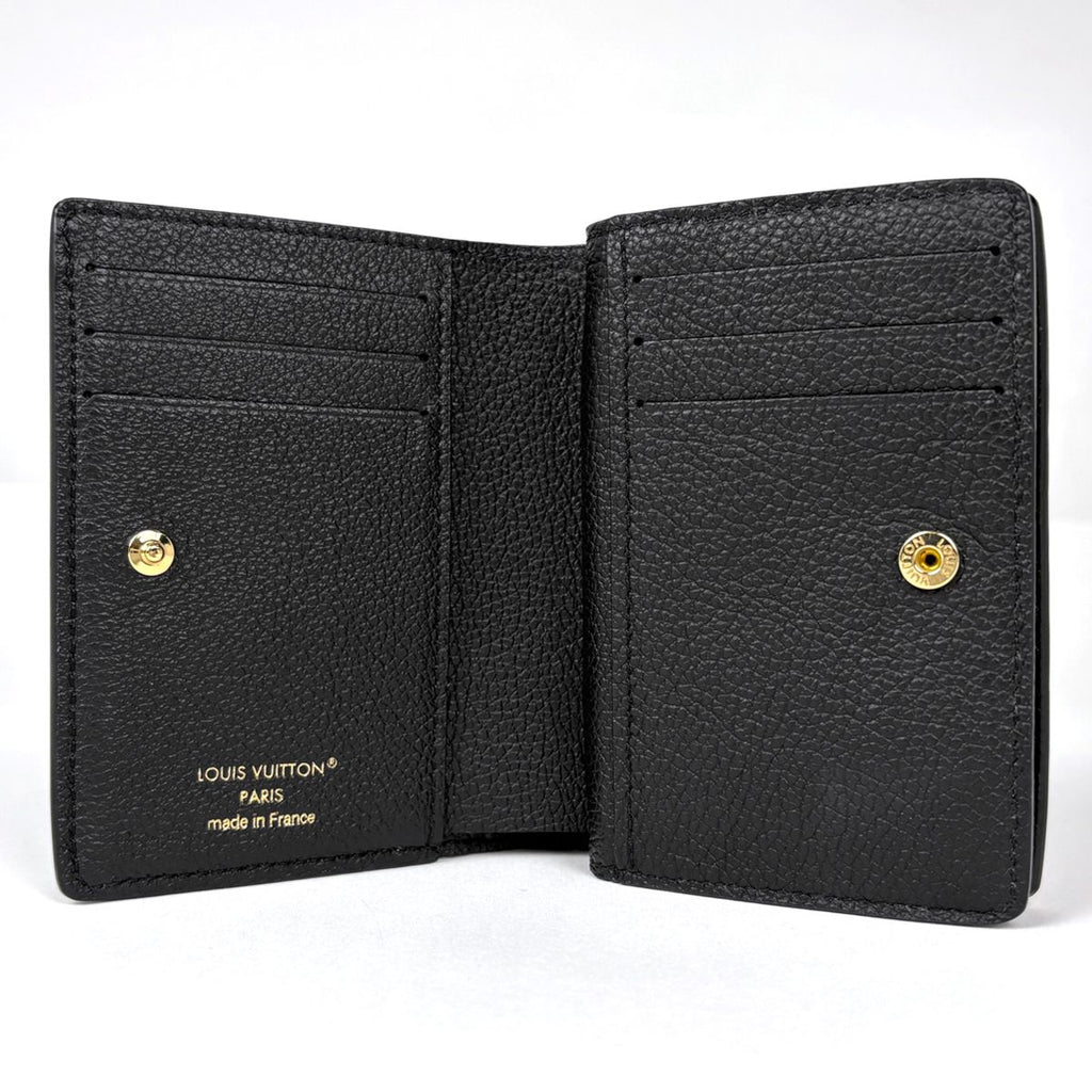 Louis Vuitton Portefeuille Clair Bifold Wallet Monogram Empreinte Noir — view 5
