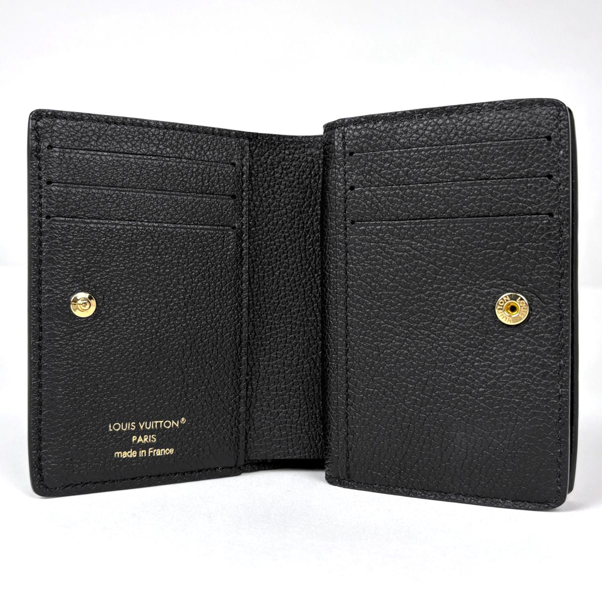 Louis Vuitton Portefeuille Clair Bifold Wallet Monogram Empreinte Noir — view 5