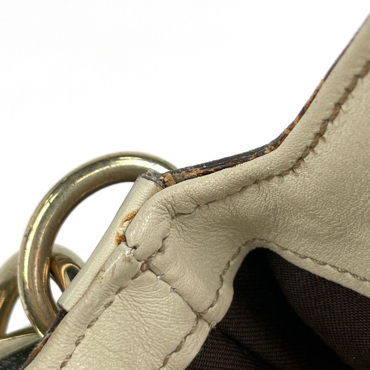 Gucci Shoulder Bag Bamboo GG Pattern Canvas Beige White — view 4