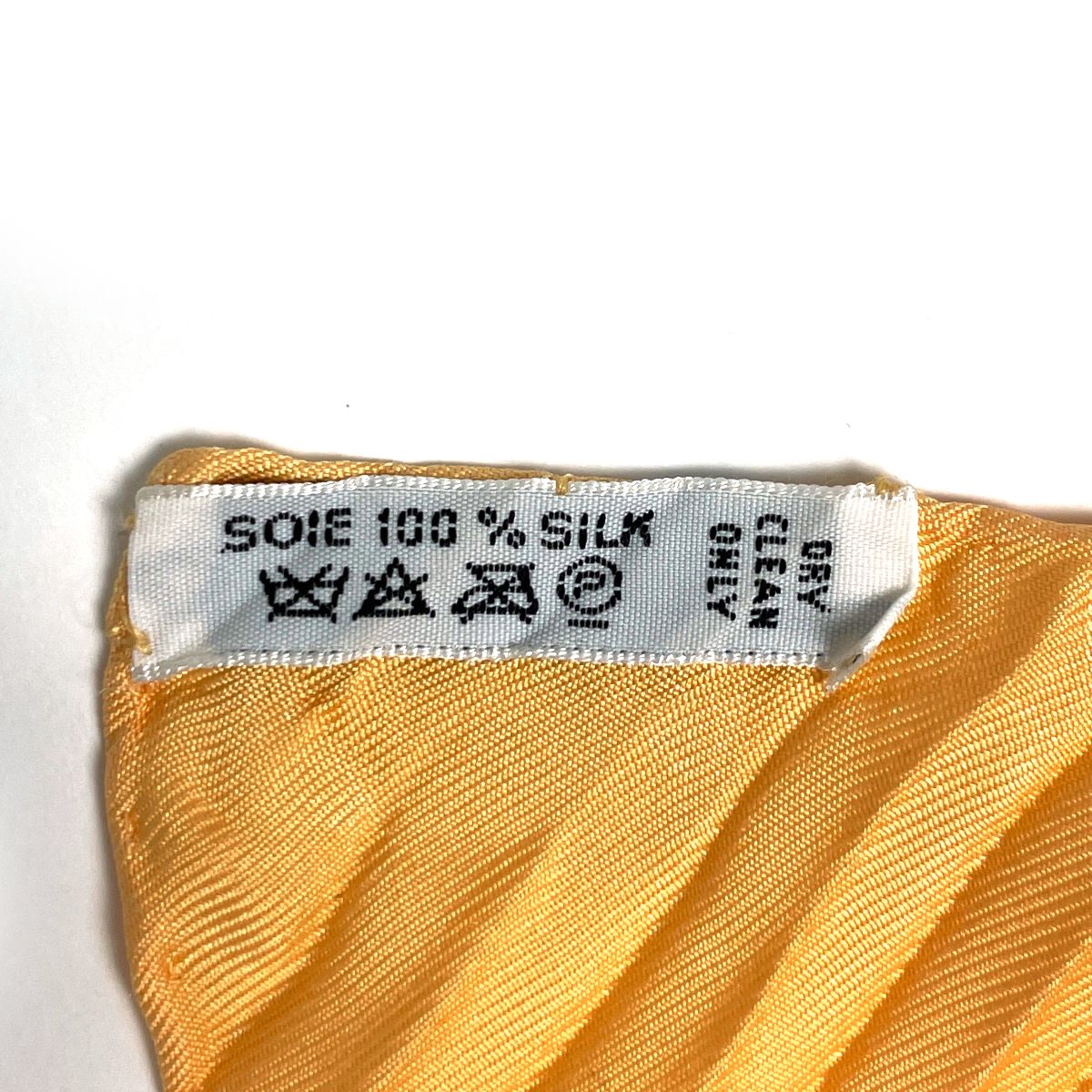 Hermes Carre 90 Decoupages Scarf Paper Cutting Pleats Silk Yellow Multicolor — view 2