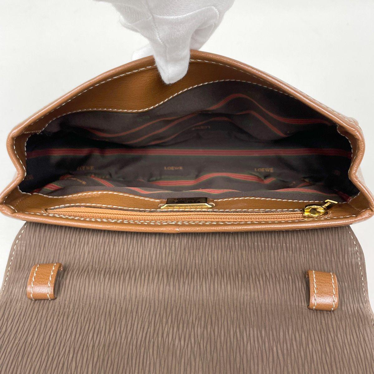 Loewe Handbag Velasquez 2-Way Leather Brown — view 7
