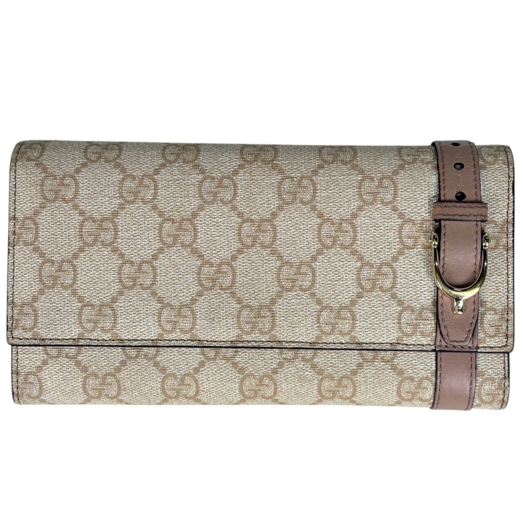 Gucci Wallet Nice Continental GG Supreme Beige