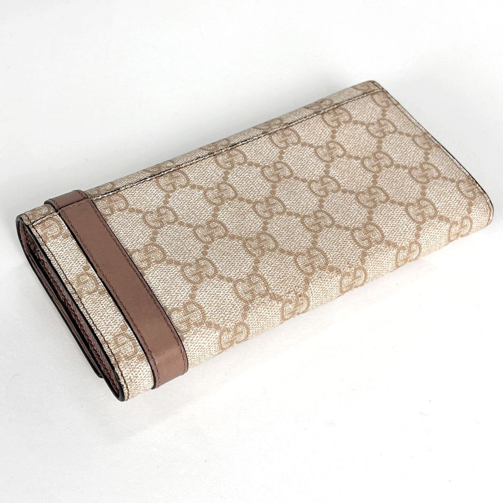 Gucci Wallet Nice Continental GG Supreme Beige — view 2