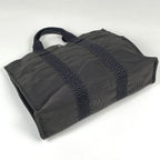 Hermes Her Line Tote Bag MM Nylon Canvas Gray — view 2