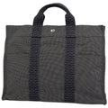 Hermes Her Line Tote Bag MM Nylon Canvas Gray