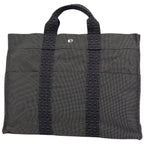 Hermes Her Line Tote Bag MM Nylon Canvas Gray