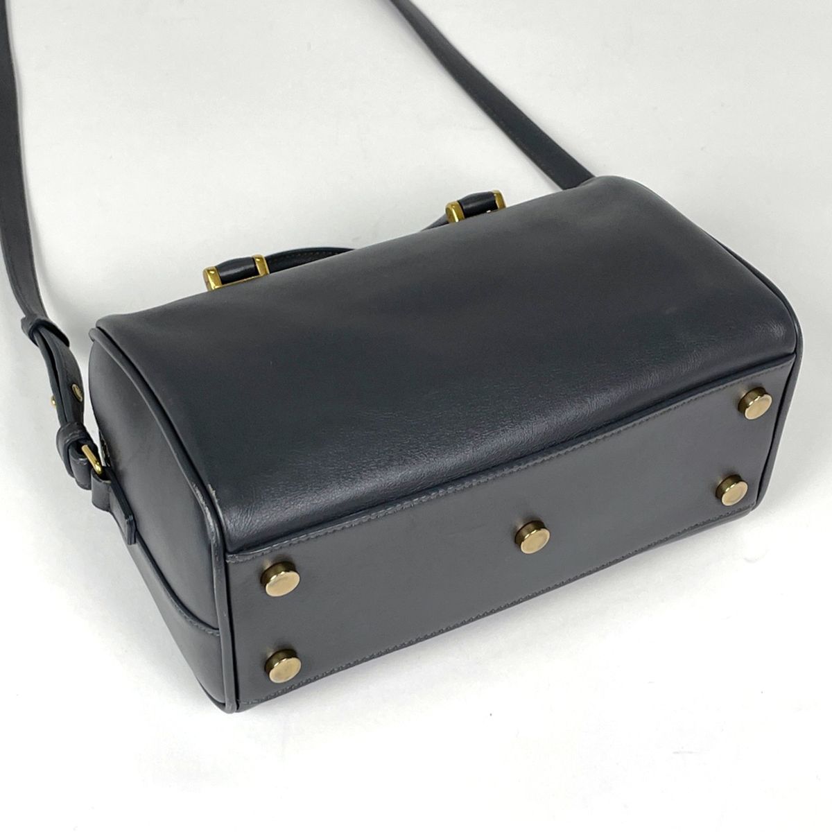 Saint Laurent Paris Handbag Baby Duffle 2-Way Leather Gray — view 2