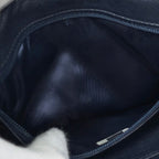 Chanel Shoulder Bag CC Logo Fringe Leather Navy — view 8