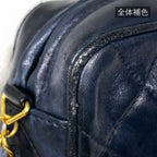 Chanel Shoulder Bag CC Logo Fringe Leather Navy — view 5