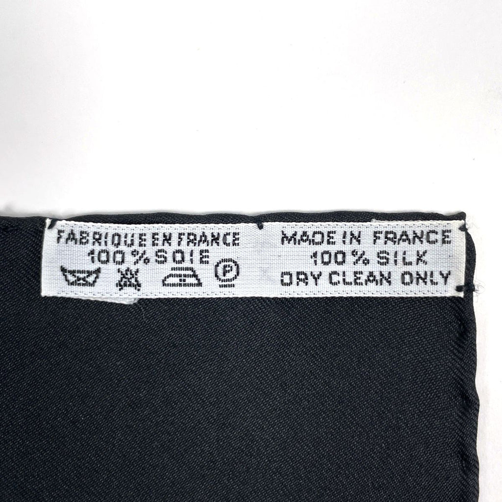 Hermes Carre 90 Kosmima Scarf Space Silk Black Gold — view 2