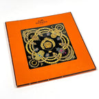 Hermes Carre 90 Kosmima Scarf Space Silk Black Gold — view 5