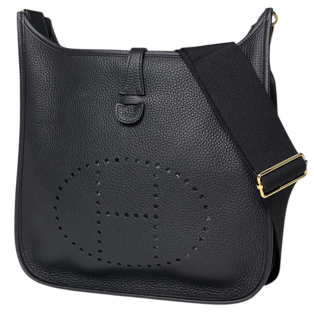 Hermes Evelyne 3 Shoulder Bag PM Taurillon Clemence Black