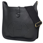 Hermes Evelyne 3 Shoulder Bag PM Taurillon Clemence Black