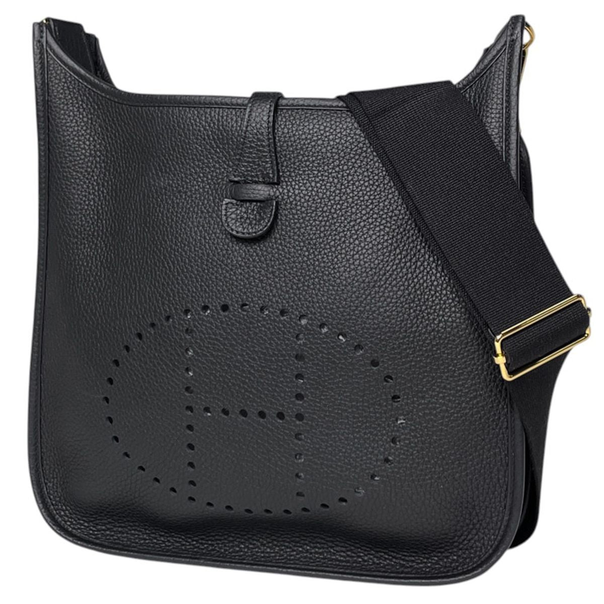 Hermes Evelyne 3 Shoulder Bag PM Taurillon Clemence Black
