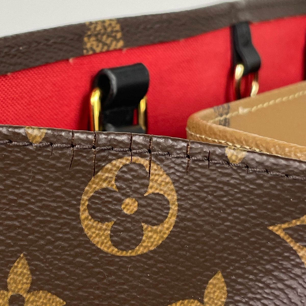 Louis Vuitton On The Go GM Tote 2-Way Shoulder Bag Monogram Giant Reverse Brown — view 4