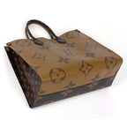 Louis Vuitton On The Go GM Tote 2-Way Shoulder Bag Monogram Giant Reverse Brown — view 2