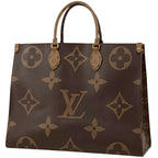 Louis Vuitton On The Go GM Tote 2-Way Shoulder Bag Monogram Giant Reverse Brown