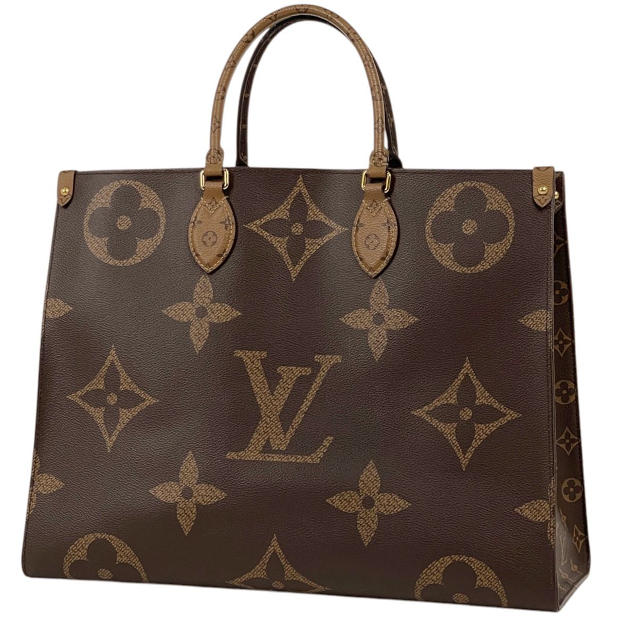 Louis Vuitton On The Go GM Tote 2-Way Shoulder Bag Monogram Giant Reverse Brown