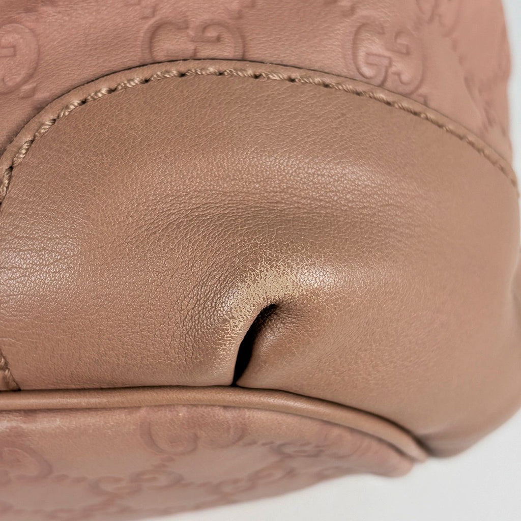 Gucci Guccissima Handbag Suky 2-Way Signature Cimarais the Salmon Pink — view 3