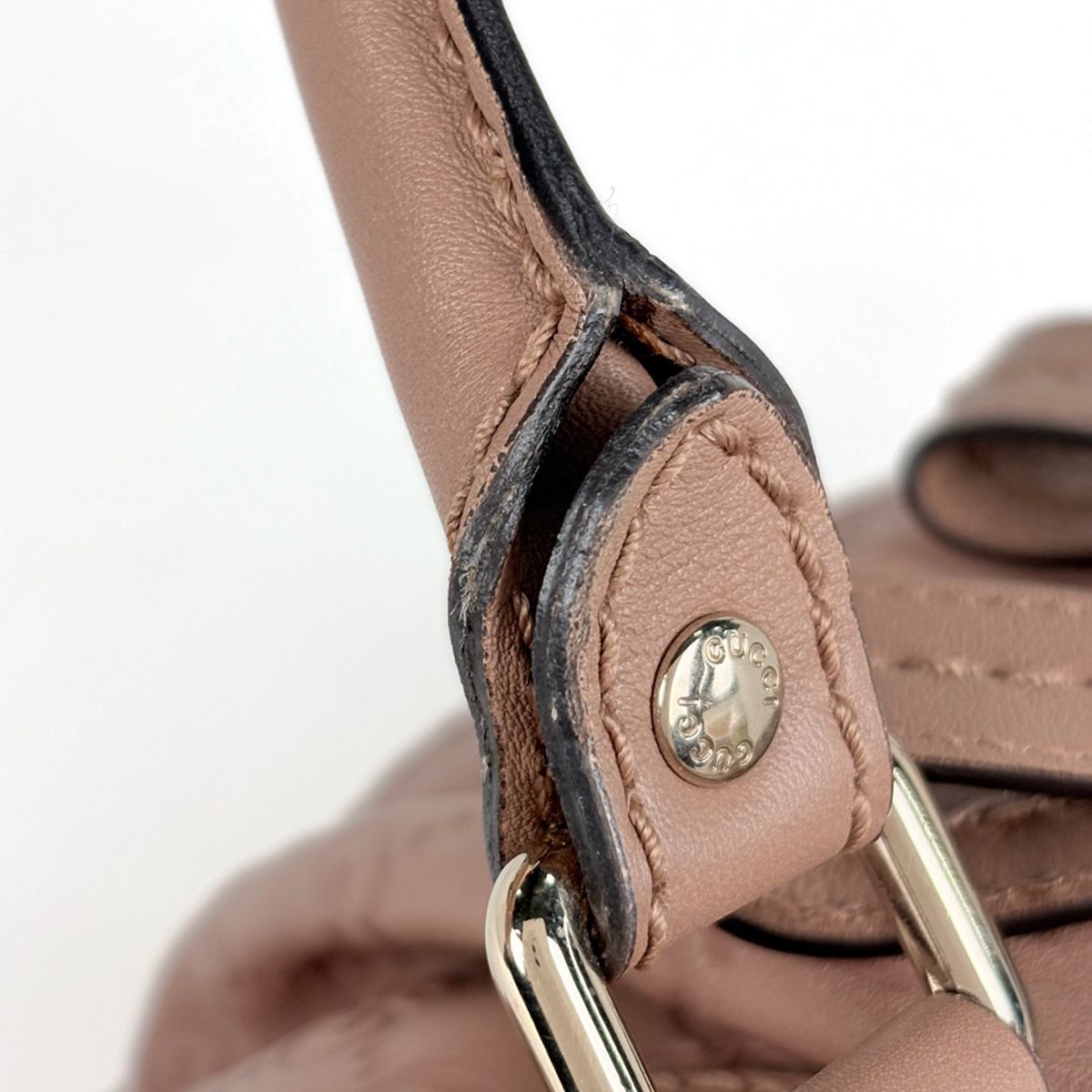 Gucci Guccissima Handbag Suky 2-Way Signature Cimarais the Salmon Pink — view 6