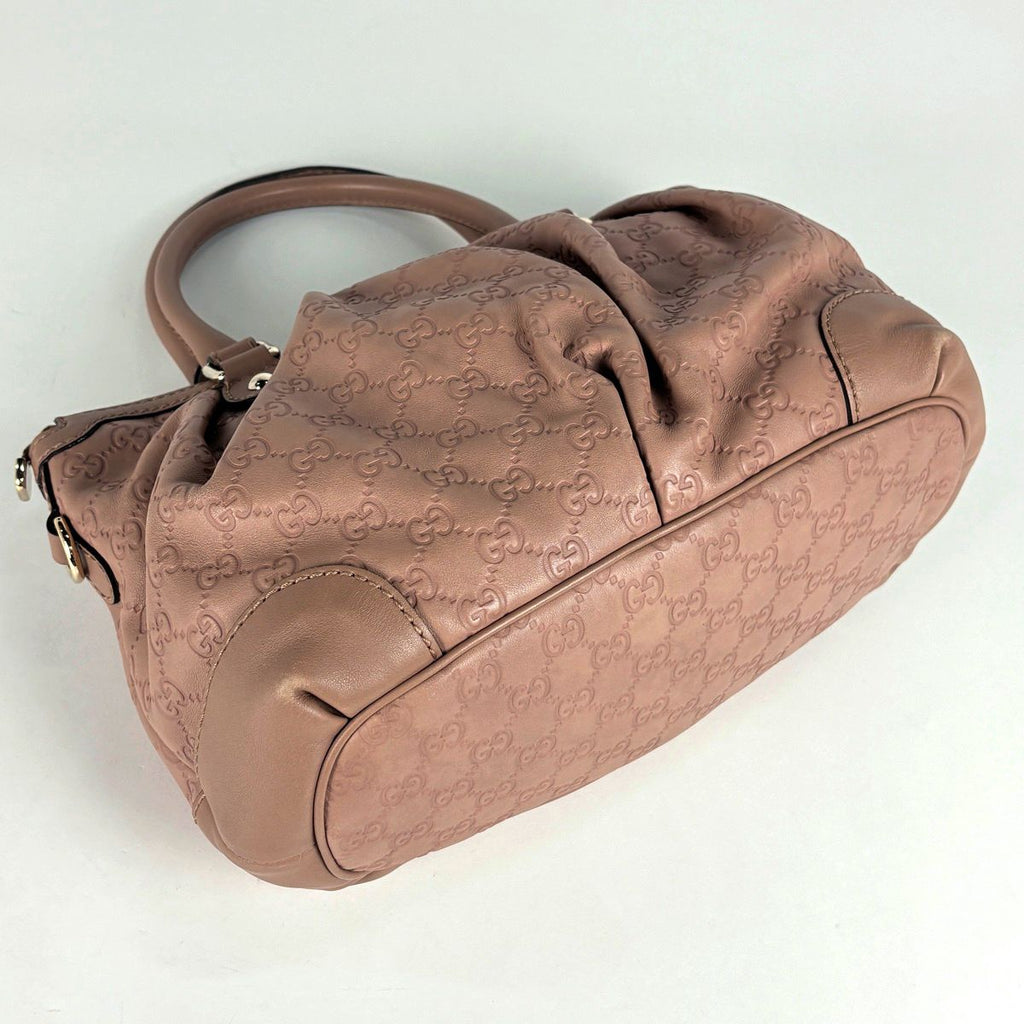 Gucci Guccissima Handbag Suky 2-Way Signature Cimarais the Salmon Pink — view 2