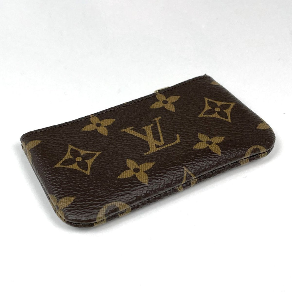 Louis Vuitton Pochette Cles Coin Case Keyring Purse Monogram Brown — view 2