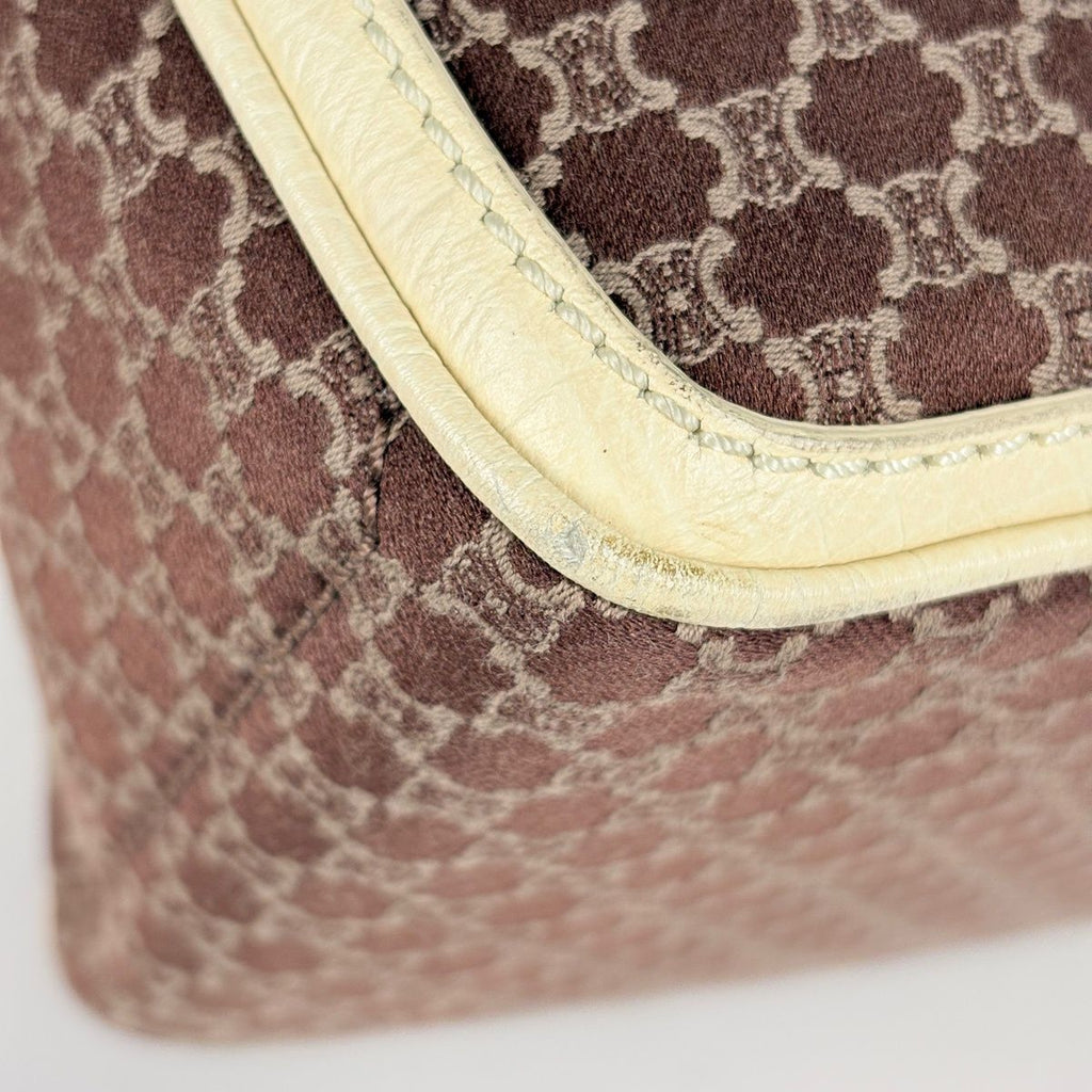 Celine Buggy Bag Handbag Macadame Pattern Canvas Brown — view 3