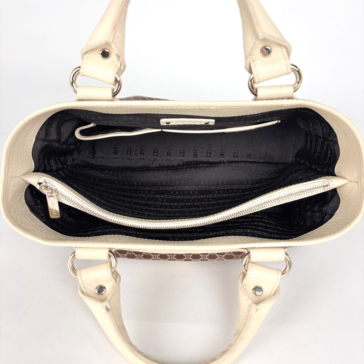 Celine Buggy Bag Handbag Macadame Pattern Canvas Brown — view 8