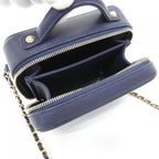 Chanel Bag Handbag Navy — view 6