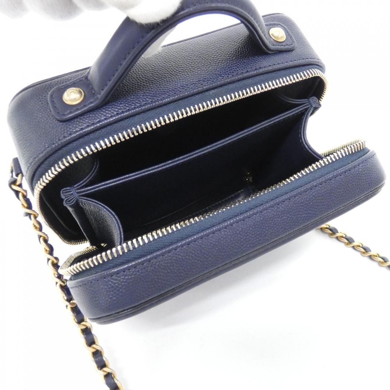 Chanel Bag Handbag Navy — view 6