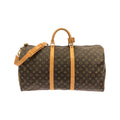 Louis Vuitton Monogram Keepall Bandouliere 55 Boston Bag