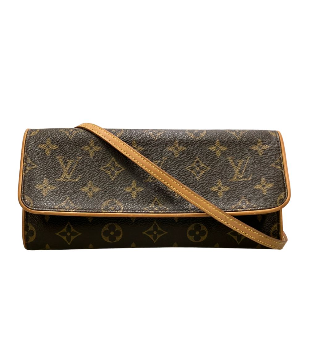 Louis Vuitton 2-Way Clutch Shoulder Bag Crossbody Pochette Twin GM Monogram