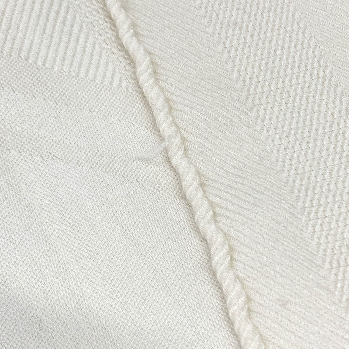 Hermes Shawl New Libris Ivory Cashmere Silk Scarf — view 4