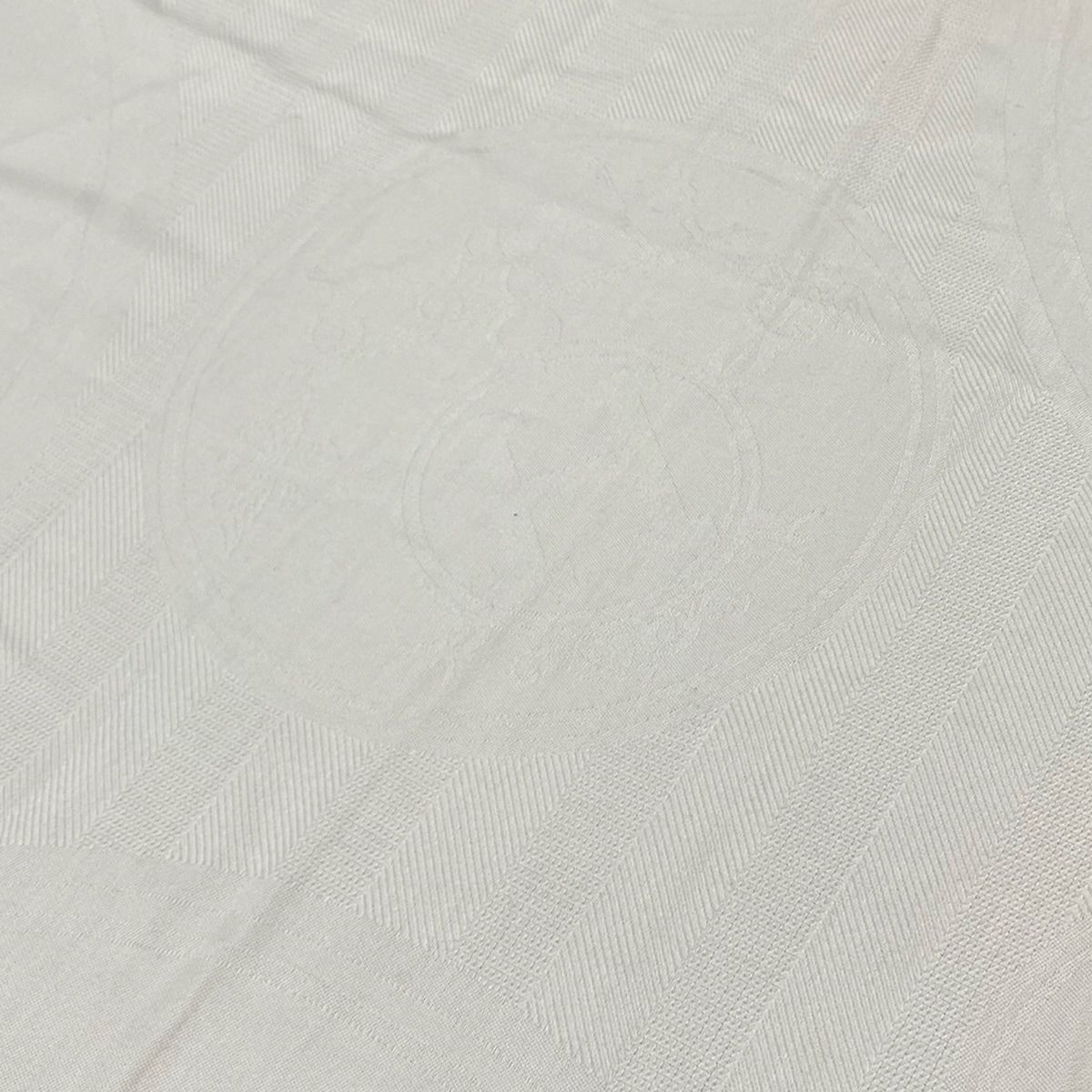 Hermes Shawl New Libris Ivory Cashmere Silk Scarf — view 3