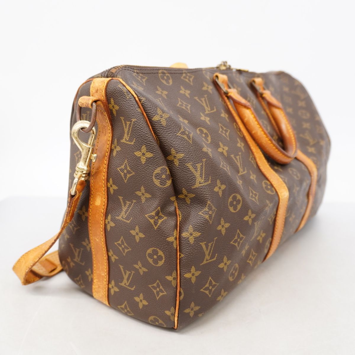 Louis Vuitton Boston Bag Monogram Keepall Bandouliere 45 Brown — view 2