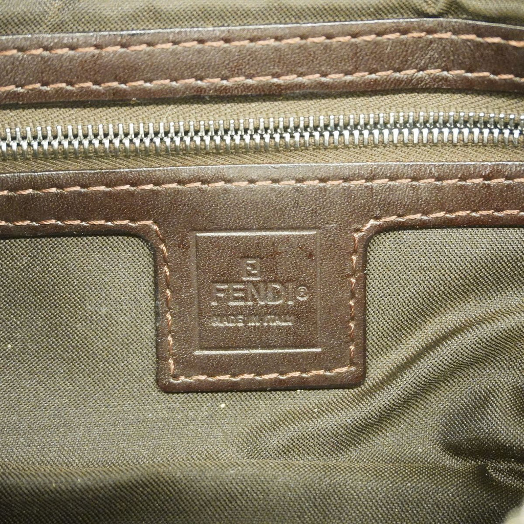Fendi Handbag Zucca Nylon Canvas Brown — view 5
