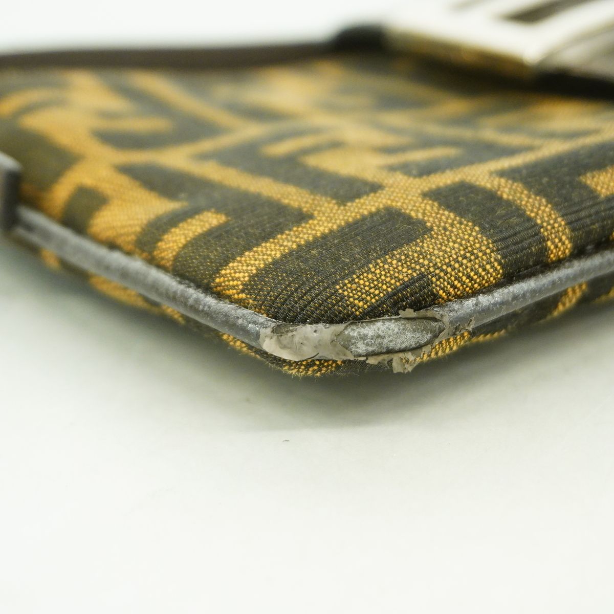 Fendi Handbag Zucca Nylon Canvas Brown — view 6