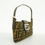 Fendi Handbag Zucca Nylon Canvas Brown — view 2