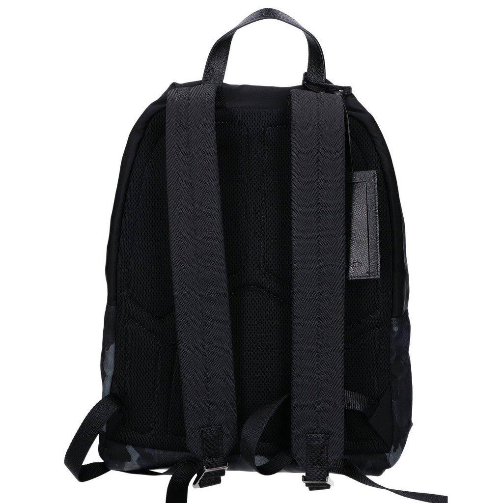 Prada Nylon Camouflage Triangle Plate Backpack — view 3