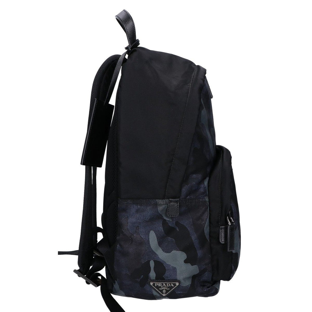 Prada Nylon Camouflage Triangle Plate Backpack — view 4
