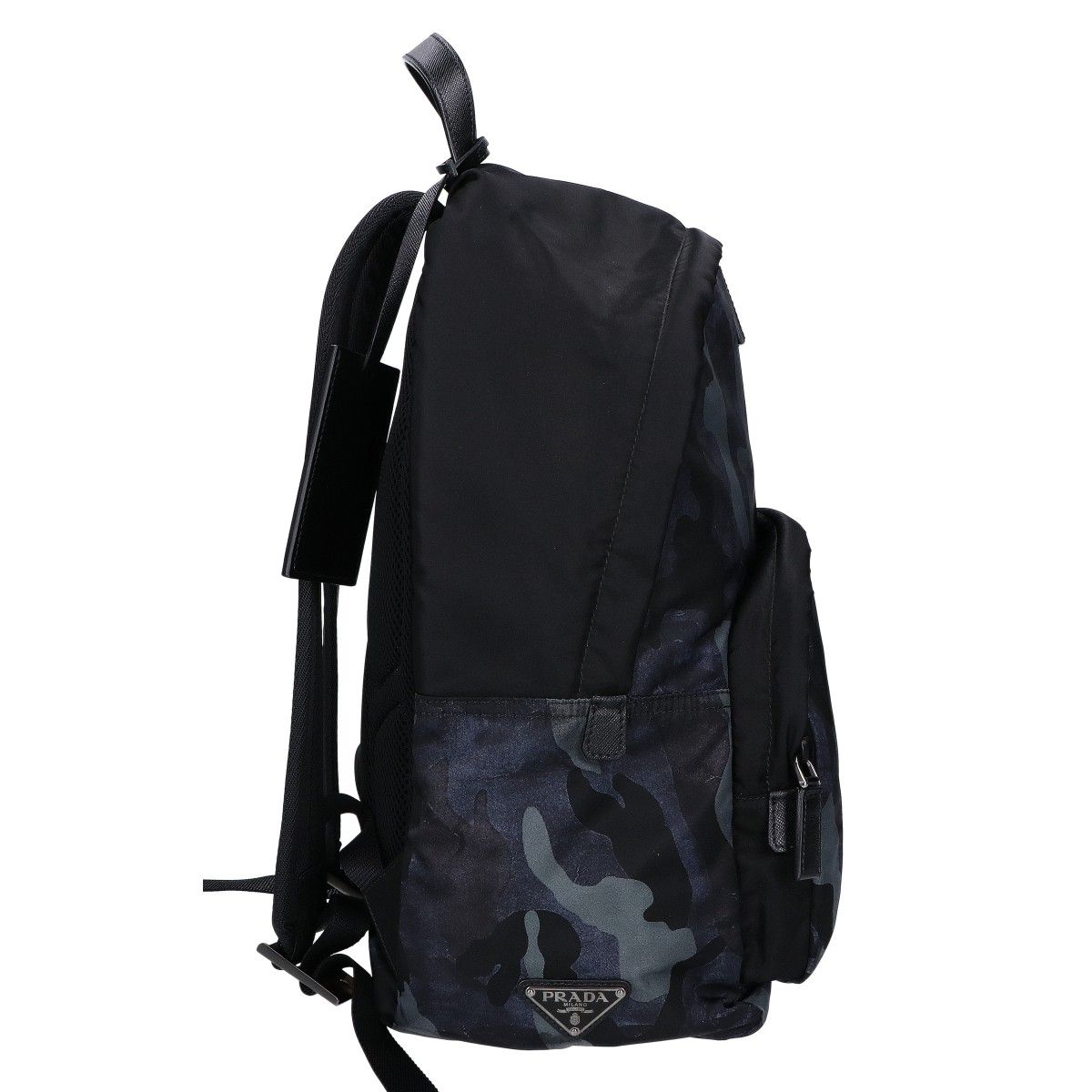 Prada Nylon Camouflage Triangle Plate Backpack — view 4