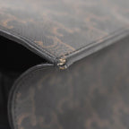 Celine Shoulder Bag Tote 2-Way Triomphe Canvas Vertical Cover Logo Brown — view 6