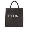 Celine Shoulder Bag Tote 2-Way Triomphe Canvas Vertical Cover Logo Brown